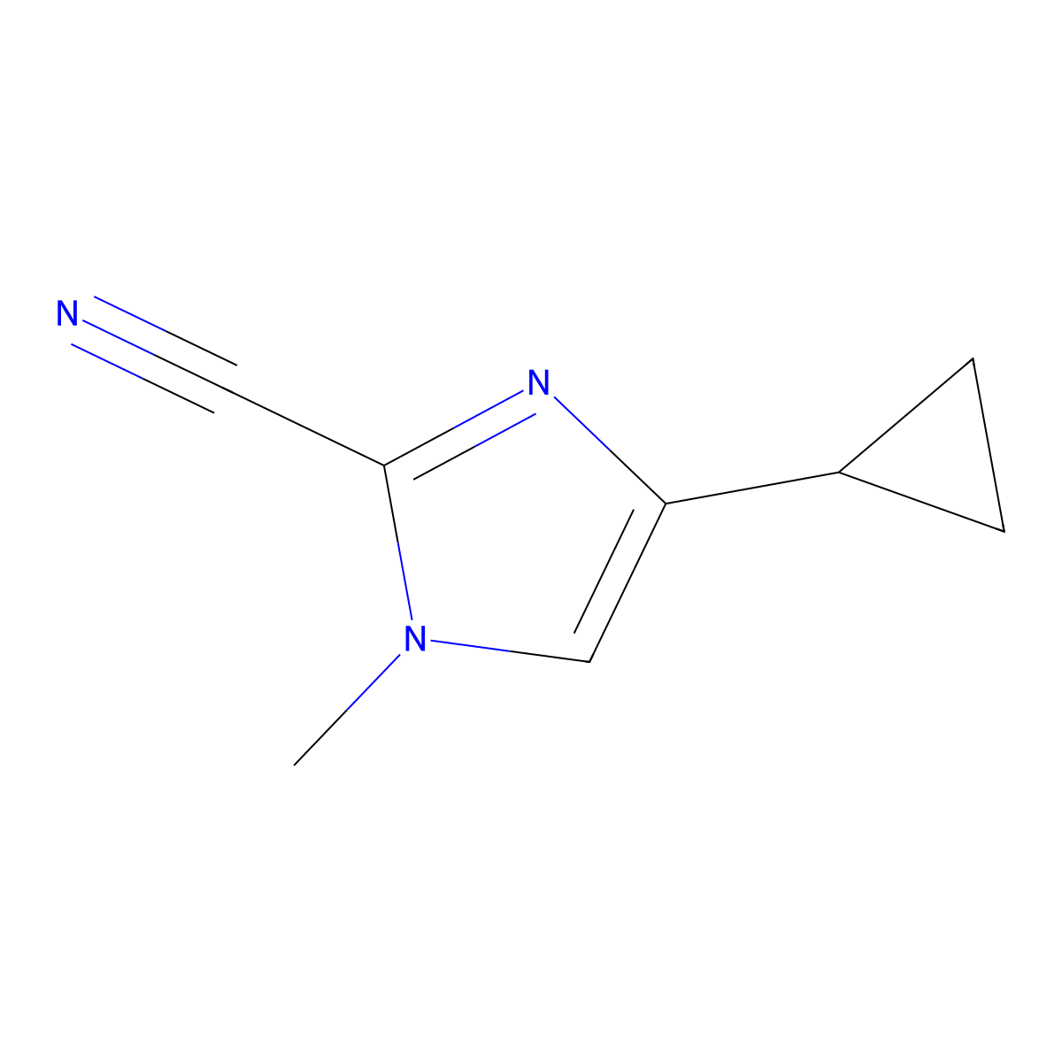 2-Cyano-4-cyclopropyl-1-methyl-1H-imidazole molecular structure, CAS 1403766-85-7