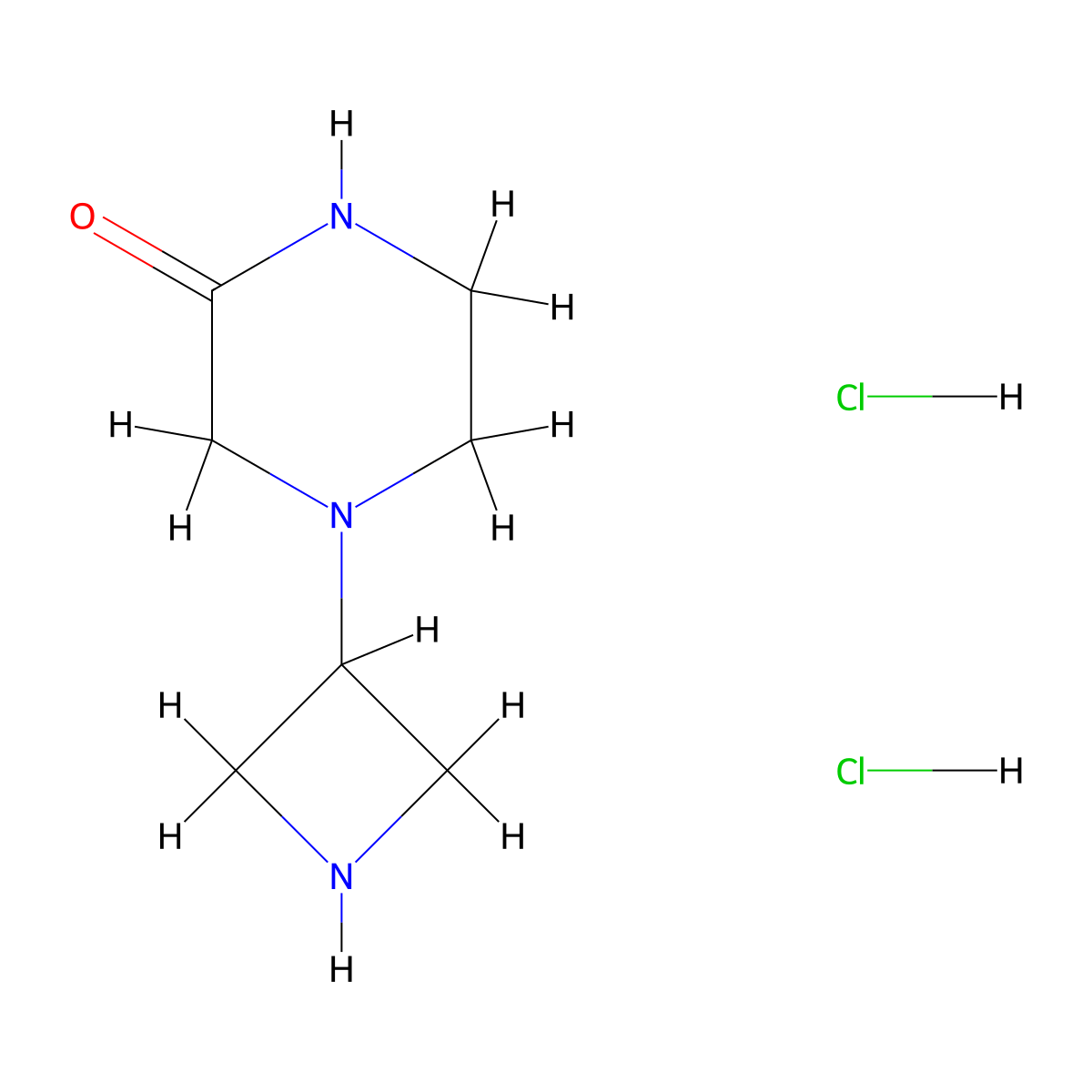 4-(Azetidin-3-yl)piperazin-2-one dihydrochloride molecular structure, CAS 1403766-88-0