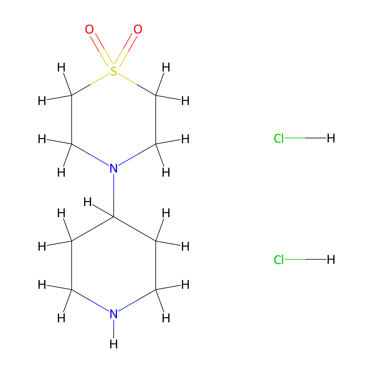 4-(Piperidin-4-YL)thiomorpholine 1,1-dioxide dihydrochloride molecular structure, CAS 1403766-89-1