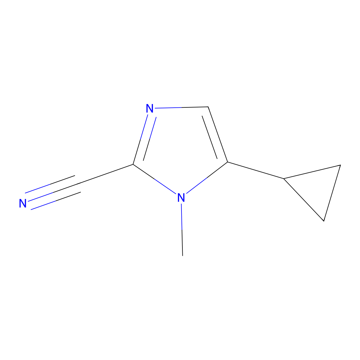 2-Cyano-5-cyclopropyl-1-methyl-1H-imidazole molecular structure, CAS 1403766-95-9