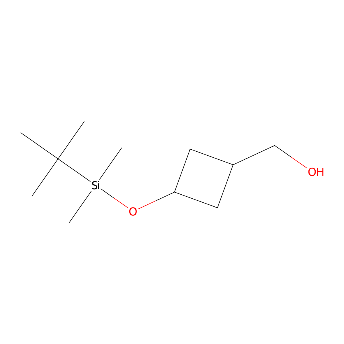 trans-3-[[(1,1-Dimethylethyl)dimethylsilyl]oxy]cyclobutanemethanol molecular structure, CAS 1403767-02-1