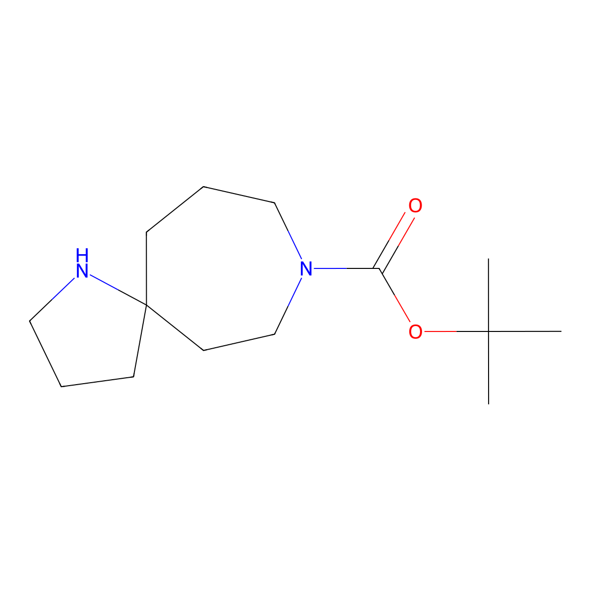 Tert-butyl 1,8-diazaspiro[4.6]undecane-8-carboxylate molecular structure, CAS 1403767-18-9