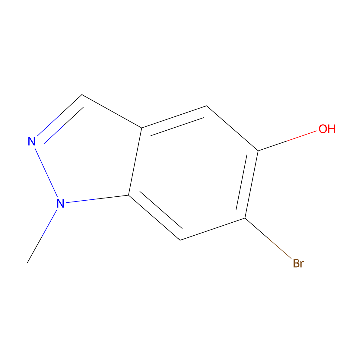 6-bromo-1-methyl-1H-indazol-5-ol molecular structure, CAS 1403767-19-0