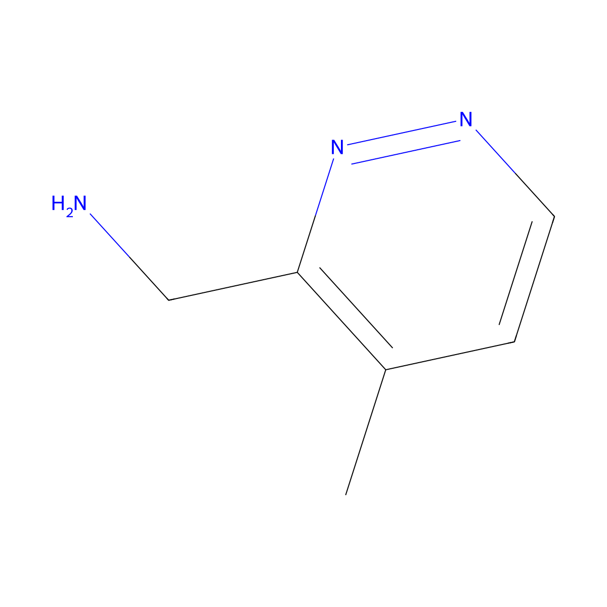 (4-Methylpyridazin-3-yl)methanamine molecular structure, CAS 1403767-23-6