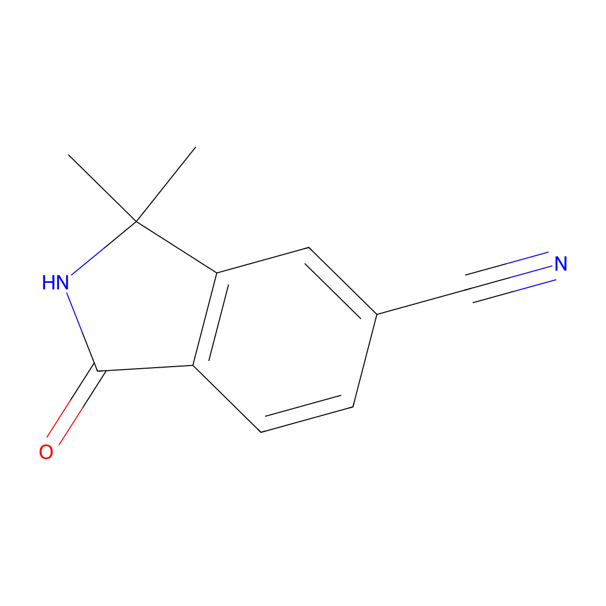 3,3-Dimethyl-1-oxoisoindoline-5-carbonitrile molecular structure, CAS 1403767-28-1