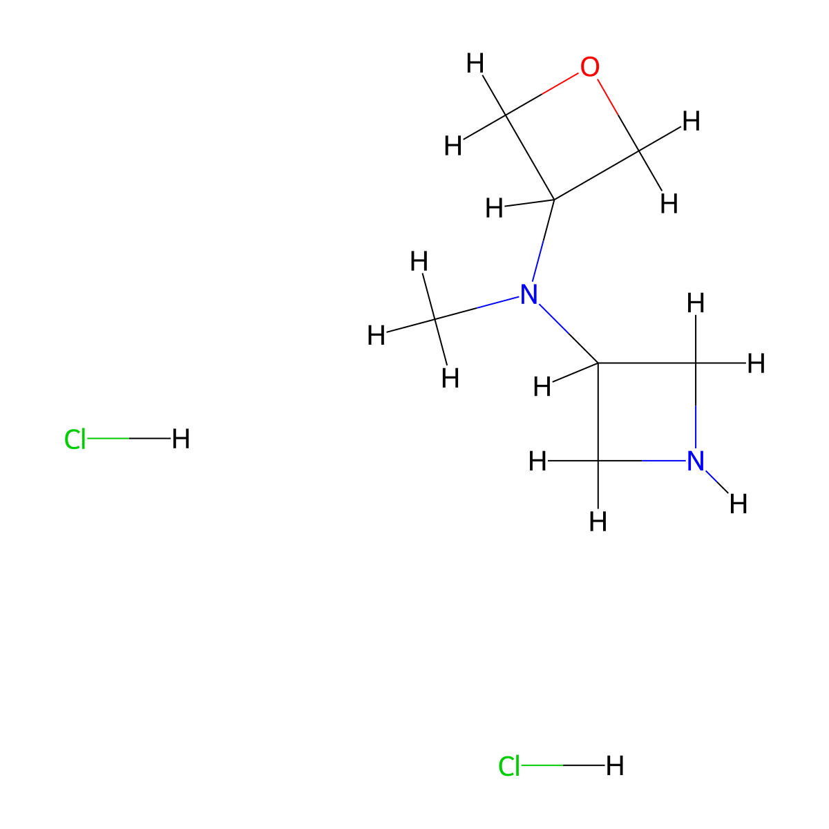 N-Methyl-N-(oxetan-3-yl)azetidin-3-amine dihydrochloride molecular structure, CAS 1403767-34-9