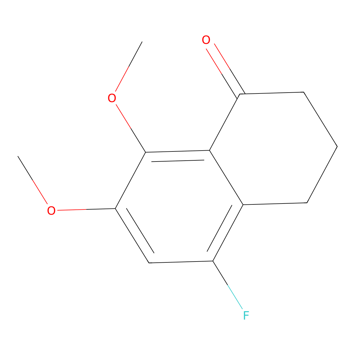 5-Fluoro-7,8-dimethoxy-3,4-dihydronaphthalen-1(2H)-one molecular structure, CAS 140377-92-0