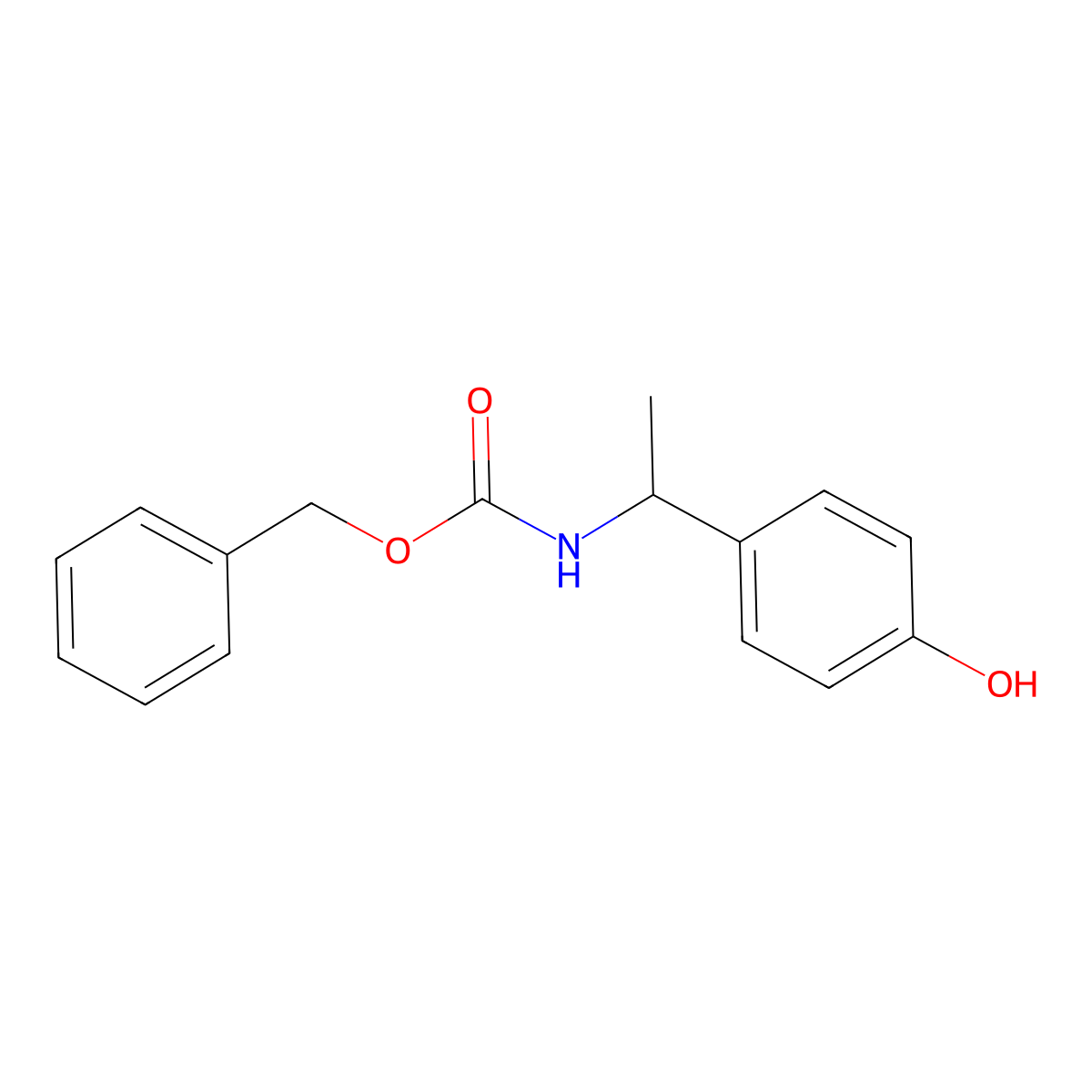 benzyl N-[(1R)-1-(4-hydroxyphenyl)ethyl]carbamate molecular structure, CAS 1403775-43-8