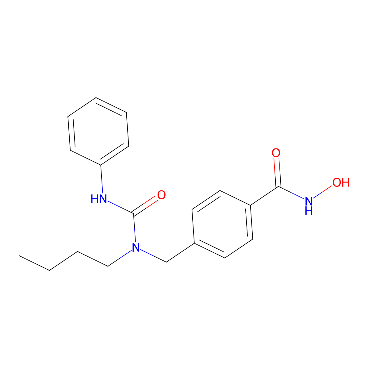 4-((1-butyl-3-phenylureido)methyl)-N-hydroxybenzamide molecular structure, CAS 1403783-31-2