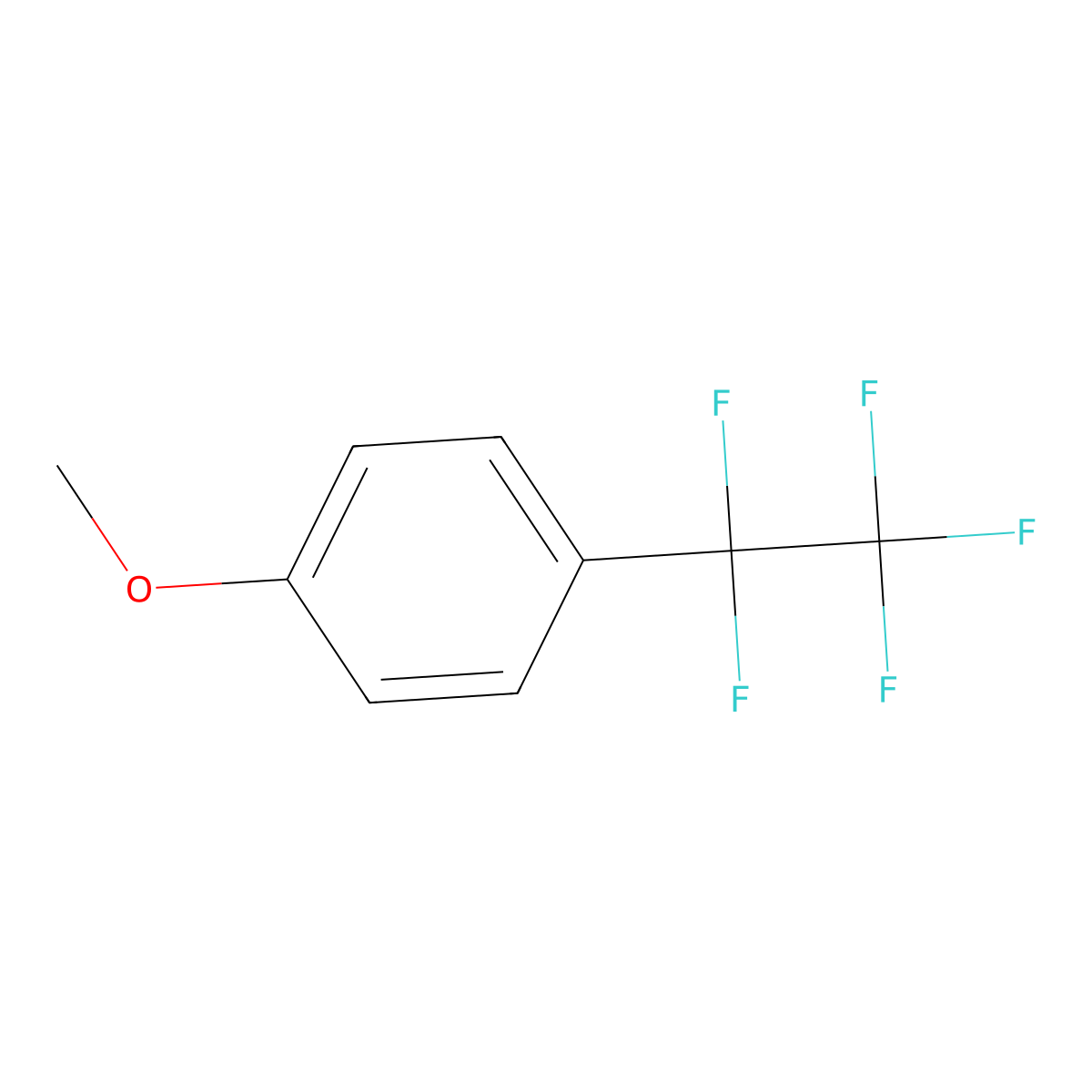 1-Methoxy-4-(pentafluoroethyl)benzene molecular structure, CAS 14038-06-3