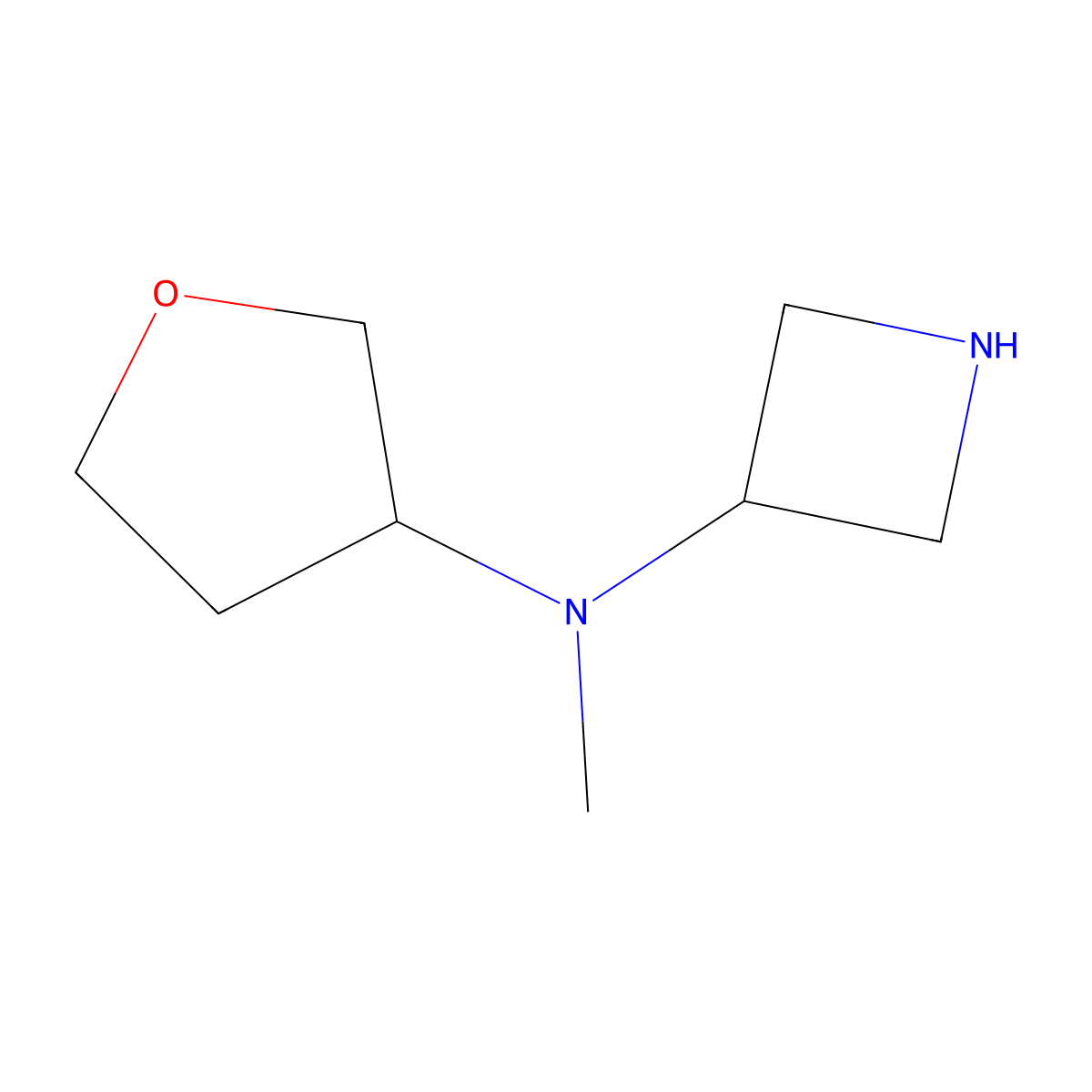 N-Methyl-N-(tetrahydrofuran-3-yl)azetidin-3-amine molecular structure, CAS 1403813-30-8