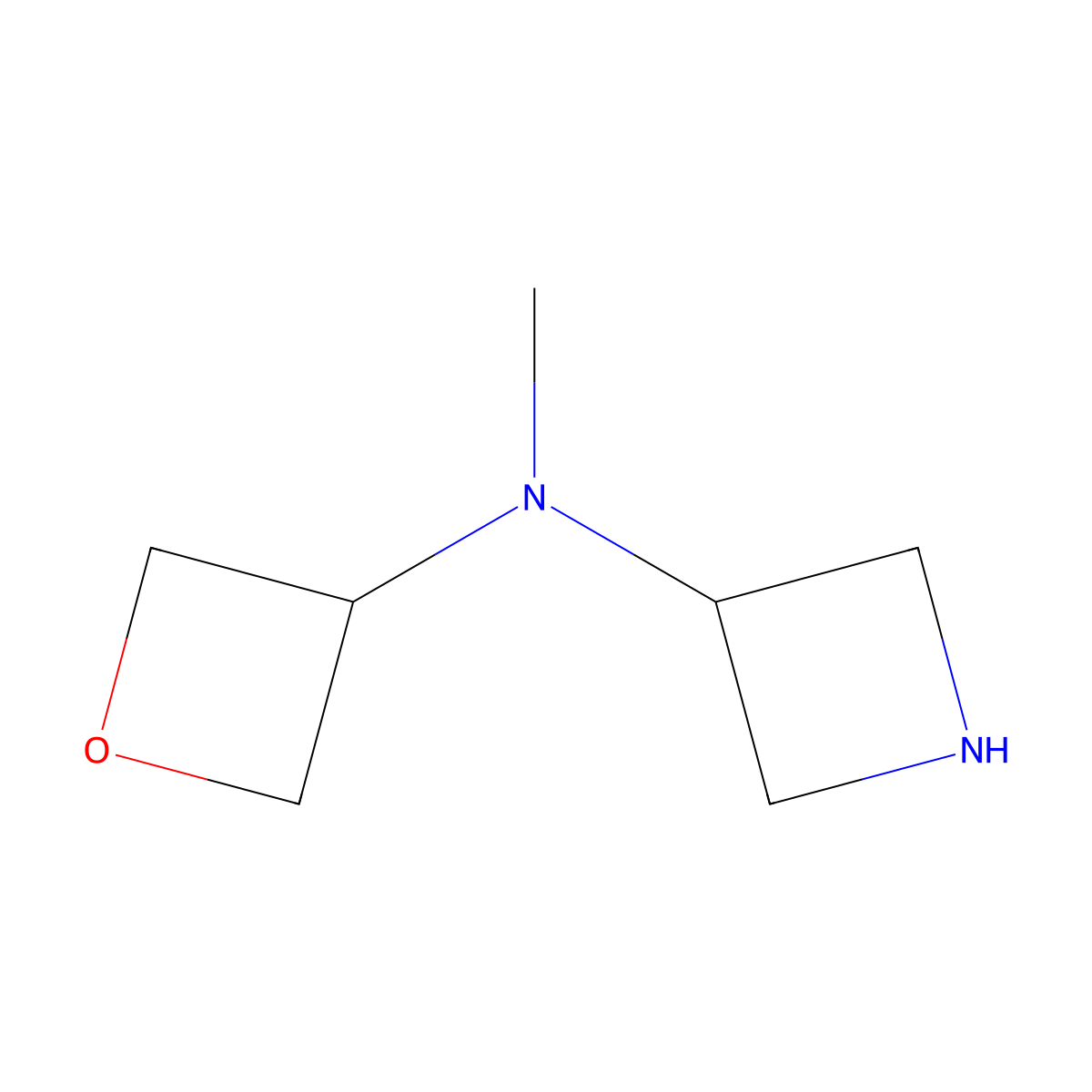 N-Methyl-N-(oxetan-3-yl)azetidin-3-amine molecular structure, CAS 1403813-32-0