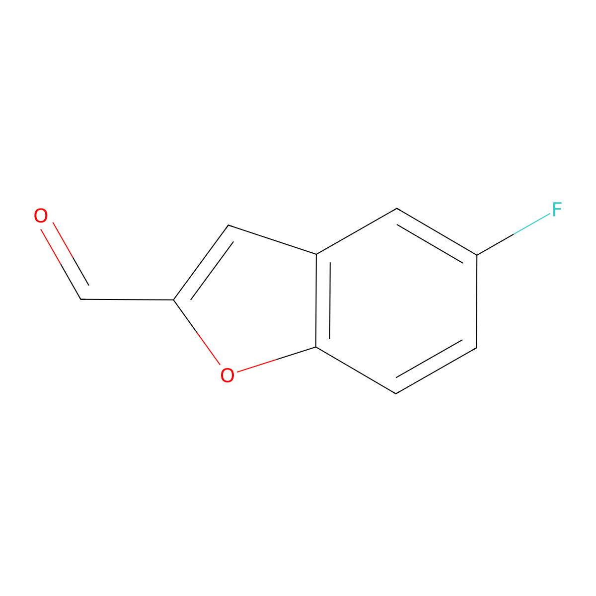 5-Fluorobenzofuran-2-carbaldehyde molecular structure, CAS 140382-35-0