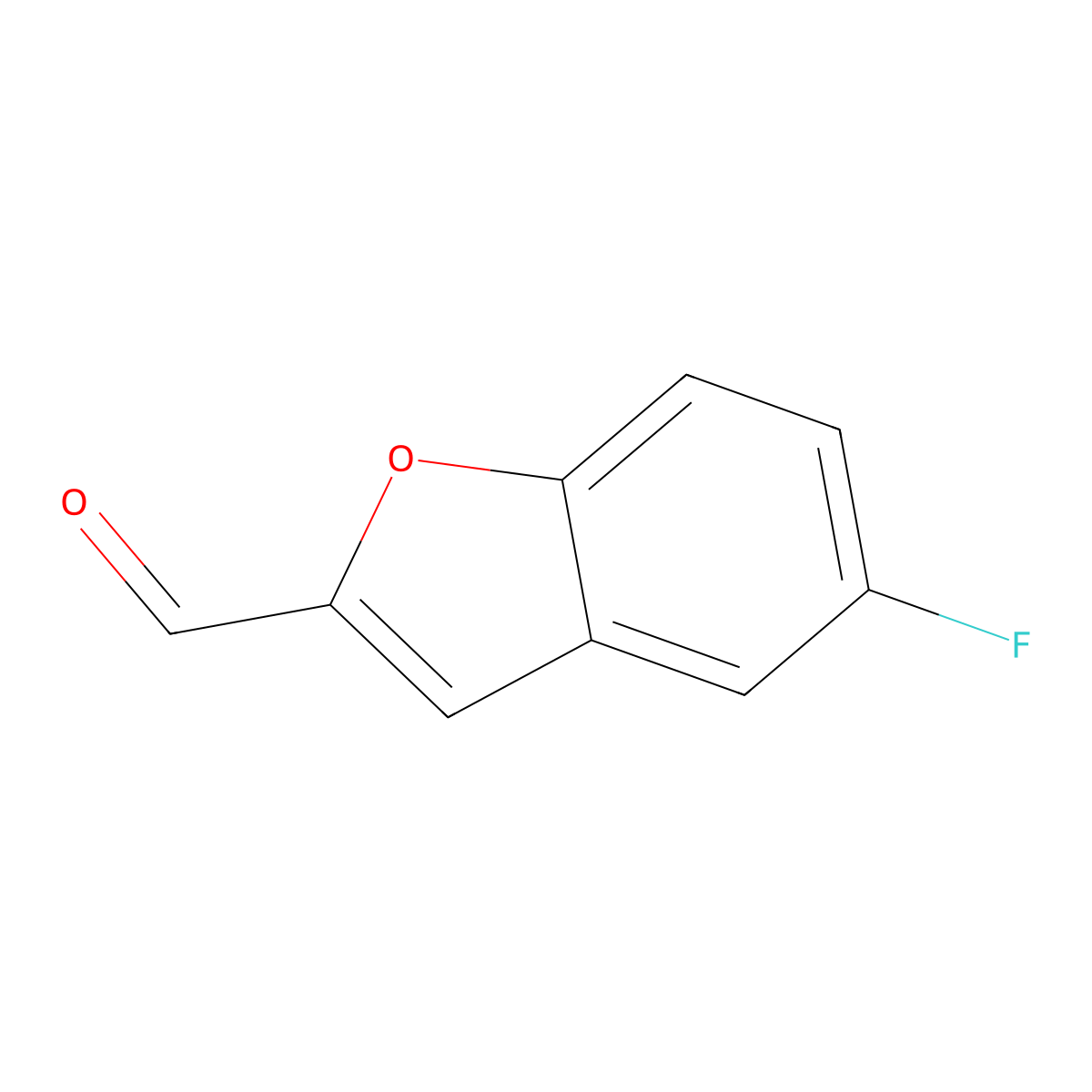 5-Fluorobenzofuran-2-carbaldehyde molecular structure, CAS 140382-35-0