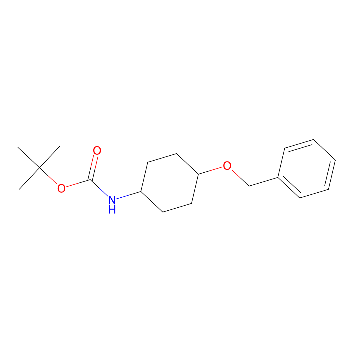 tert-Butyl trans-4-(benzyloxy)cyclohexylcarbamate molecular structure, CAS 140382-95-2