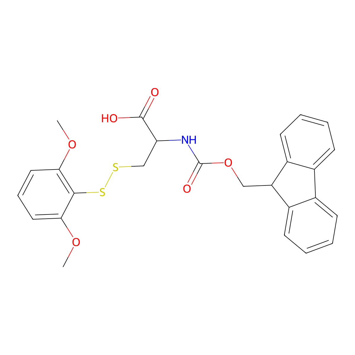 Fmoc-L-Cys(S-DMP)-OH molecular structure, CAS 1403834-73-0
