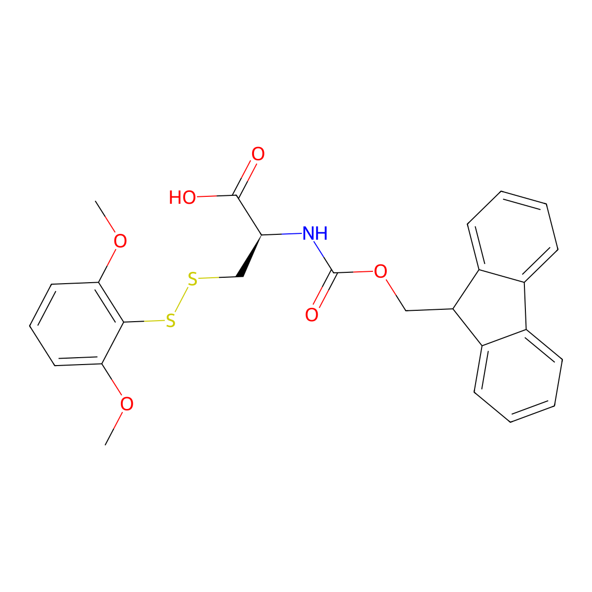 Fmoc-L-Cys(S-DMP)-OH molecular structure, CAS 1403834-73-0