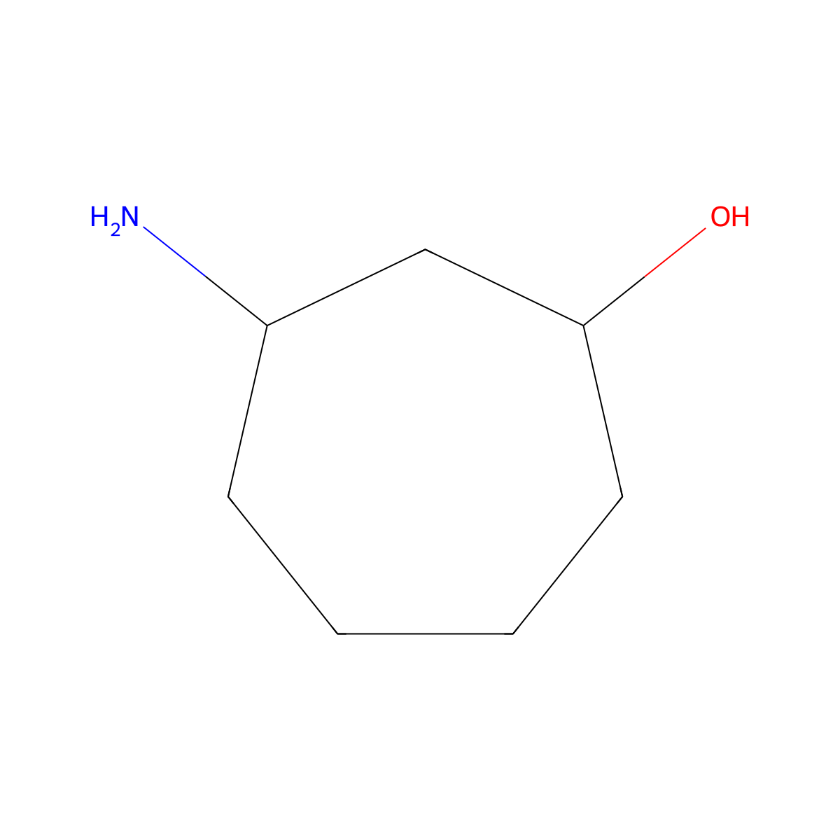(1S,3R)-3-Aminocycloheptanol molecular structure, CAS 1403864-30-1