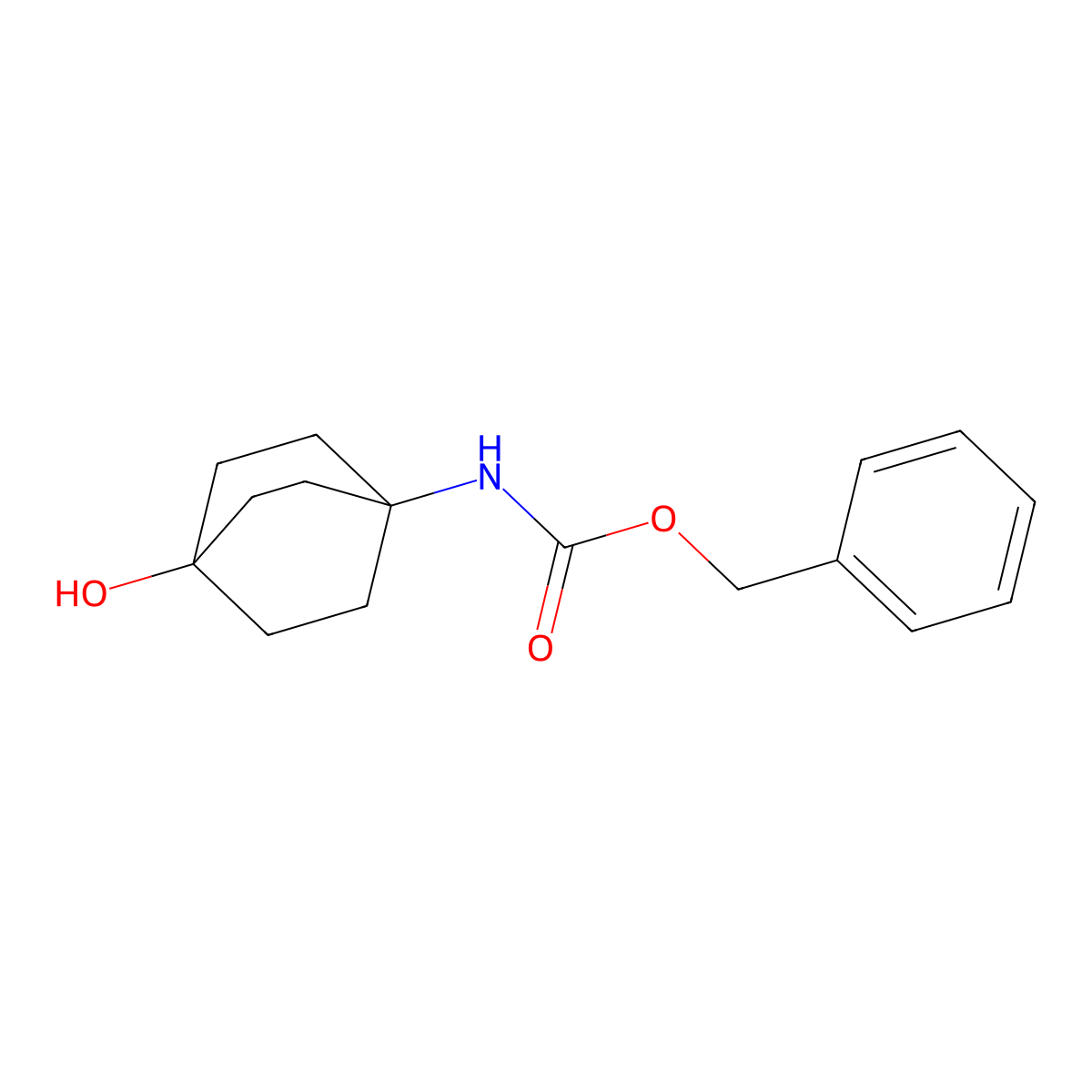 Benzyl 4-hydroxybicyclo[2.2.2]octan-1-ylcarbamate molecular structure, CAS 1403864-73-2