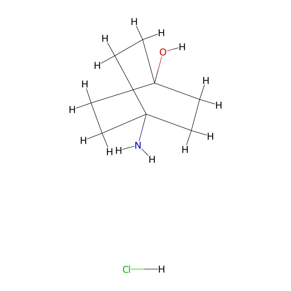 4-Aminobicyclo[2.2.2]octan-1-ol hydrochloride molecular structure, CAS 1403864-74-3
