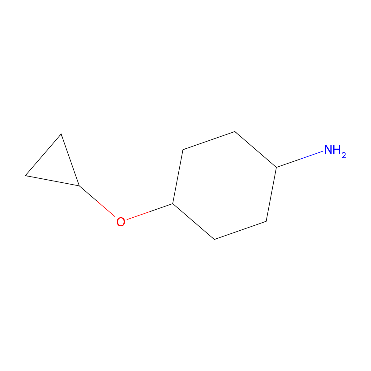 trans-4-(Cyclopropyloxy)cyclohexanamine molecular structure, CAS 1403865-37-1