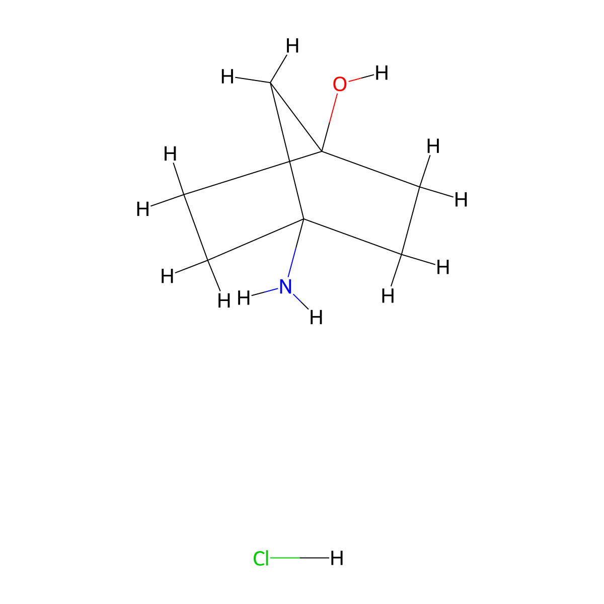 4-Aminobicyclo[2.2.1]heptan-1-ol hydrochloride molecular structure, CAS 1403865-39-3