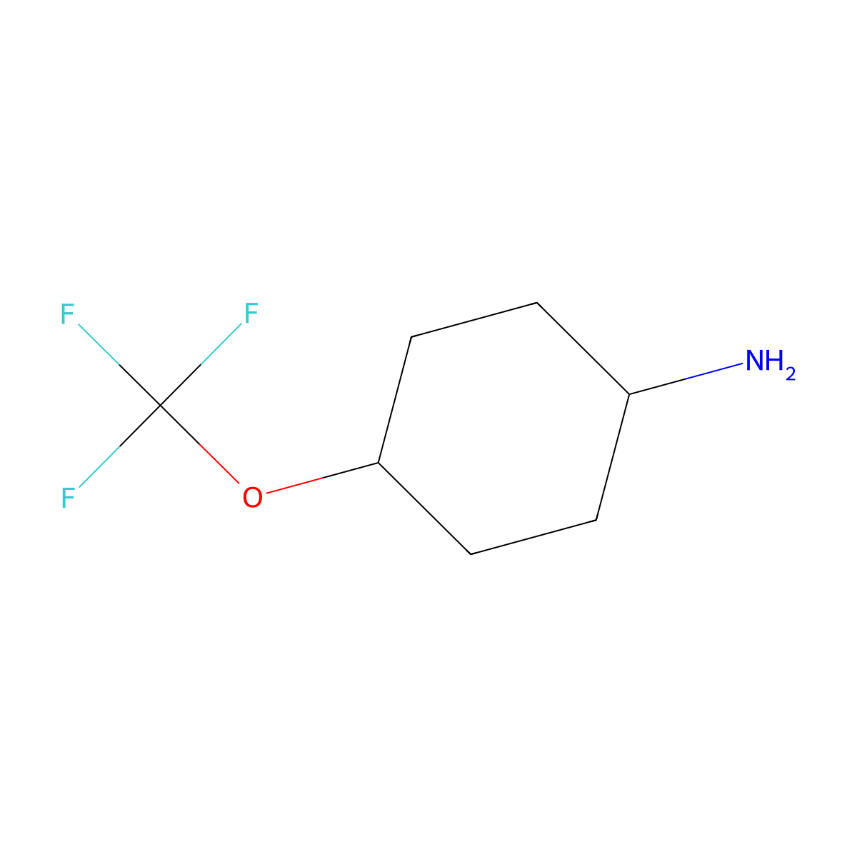 (1r,4r)-4-(Trifluoromethoxy)cyclohexan-1-amine molecular structure, CAS 1403865-70-2