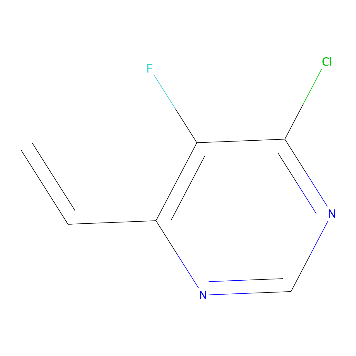 4-Chloro-6-ethenyl-5-fluoropyrimidine molecular structure, CAS 1403893-61-7