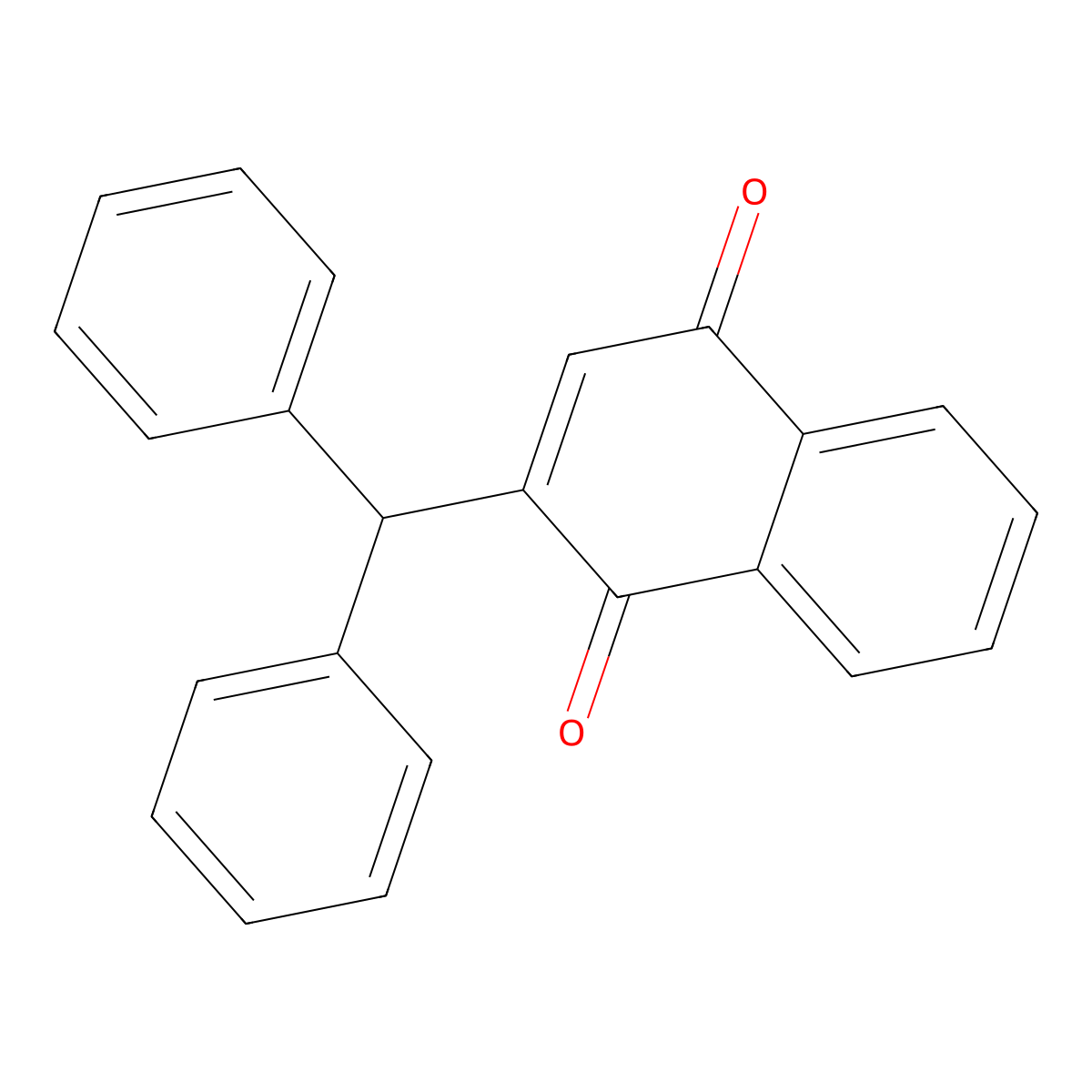 2-Benzhydrylnaphthalene-1,4-dione molecular structure, CAS 14039-65-7