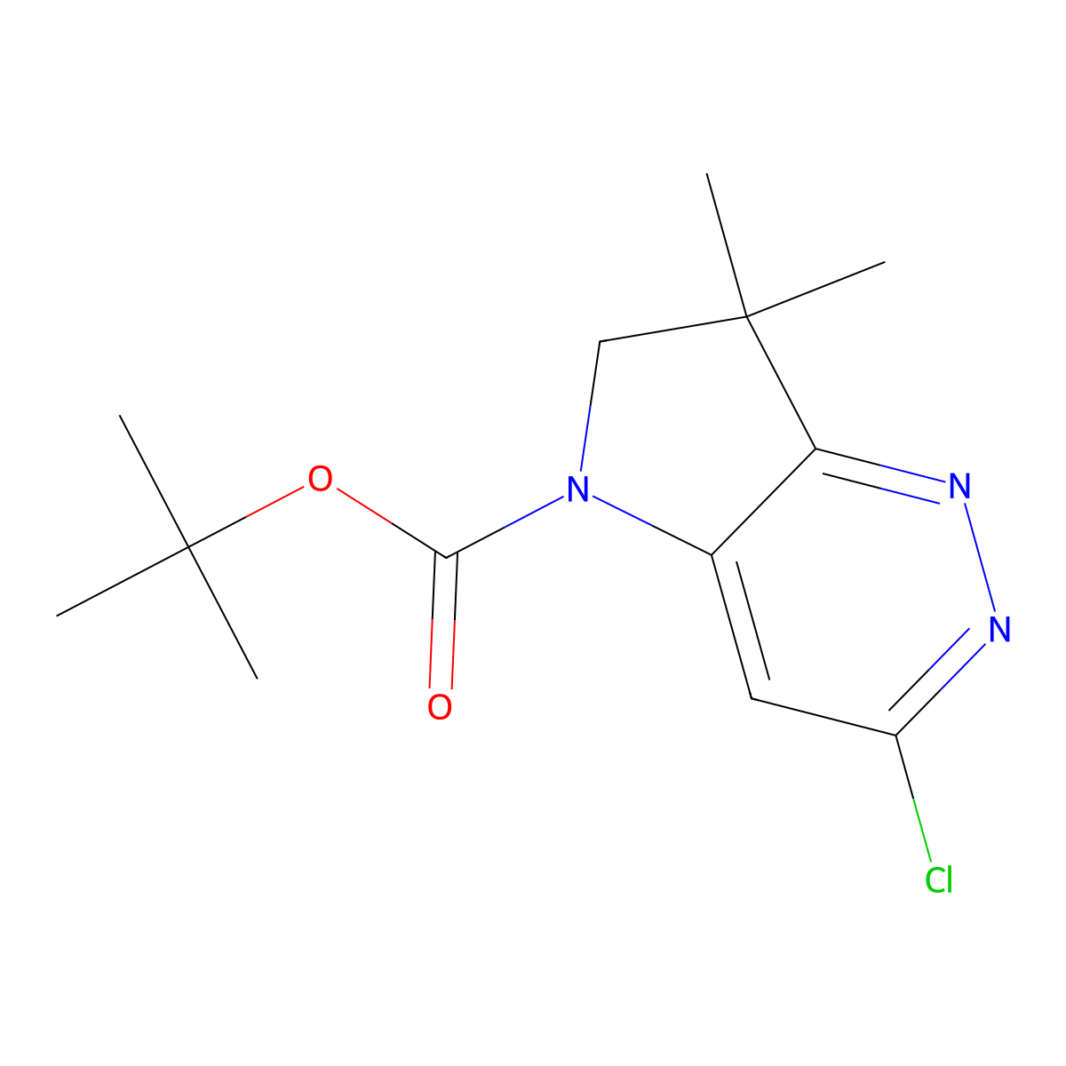 tert-Butyl 3-chloro-7,7-dimethyl-6,7-dihydro-5H-pyrrolo[3,2-c]pyridazine-5-carboxylate molecular structure, CAS 1403901-53-0