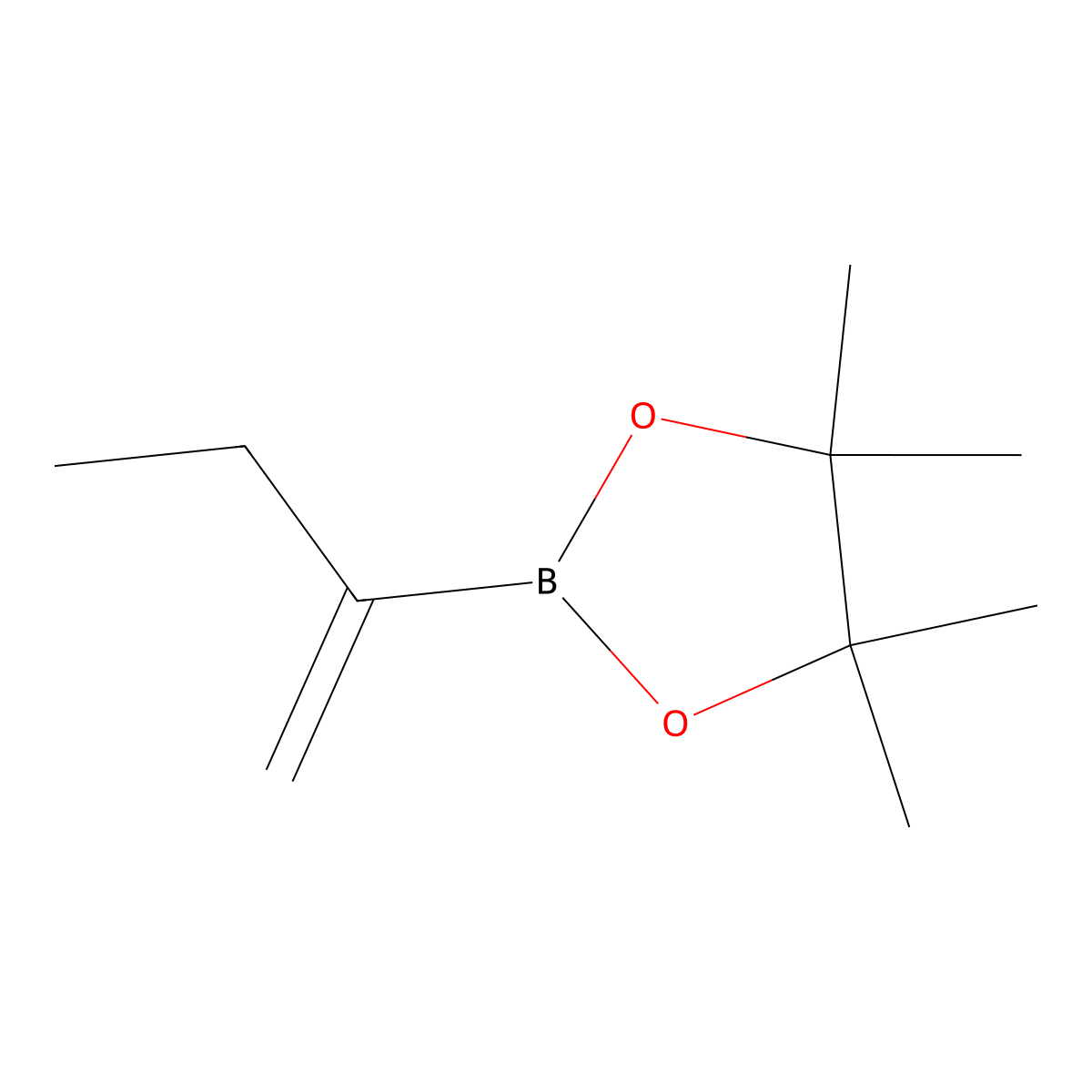 2-(But-1-en-2-yl)-4,4,5,5-tetramethyl-1,3,2-dioxaborolane molecular structure, CAS 1403904-88-0