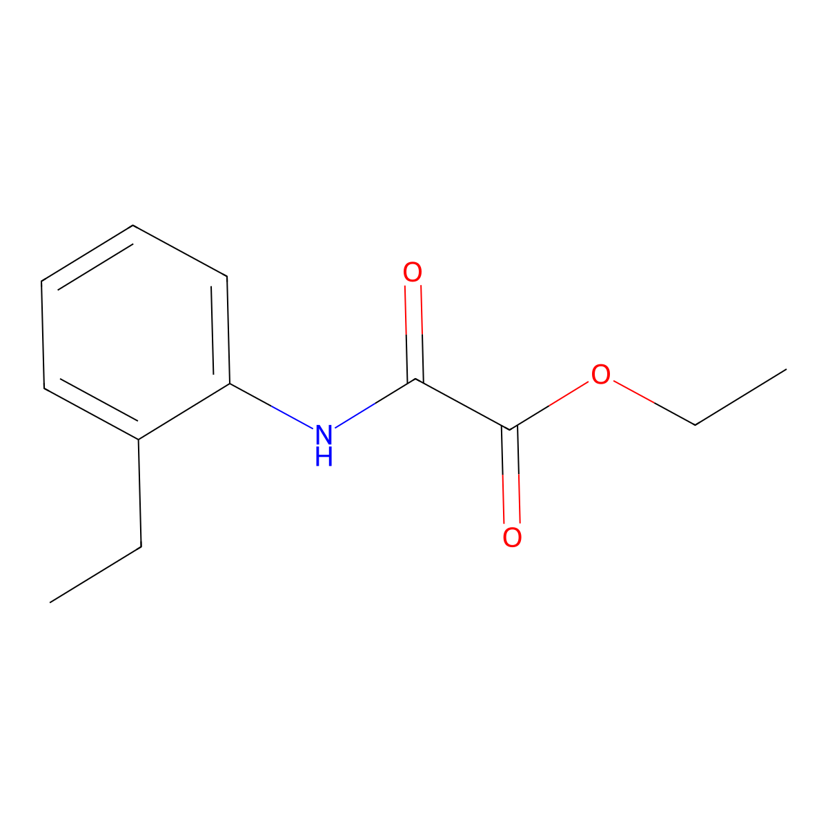 Ethyl (2-ethylanilino)(oxo)acetate molecular structure, CAS 140391-41-9