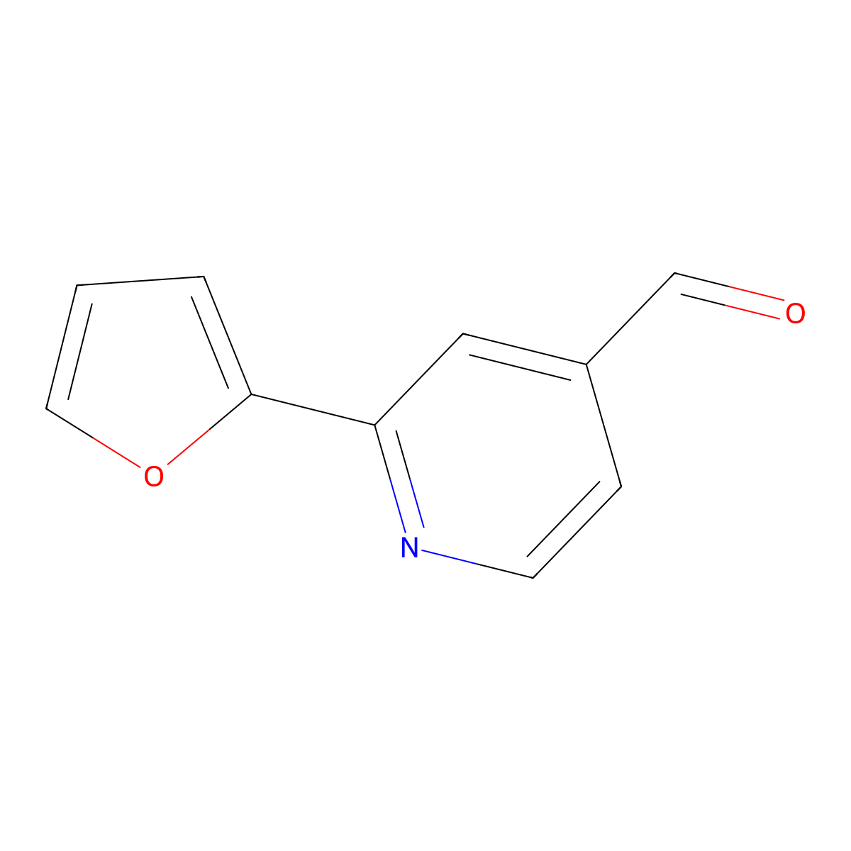 2-(Furan-2-yl)pyridine-4-carbaldehyde molecular structure, CAS 1403932-19-3