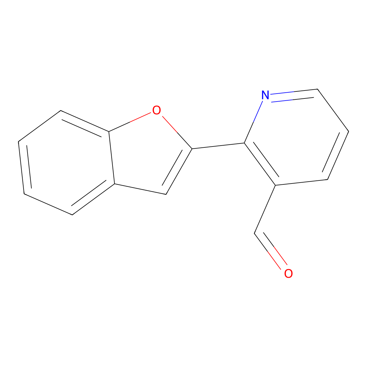 2-(Benzofuran-2-yl)nicotinaldehyde molecular structure, CAS 1403932-27-3