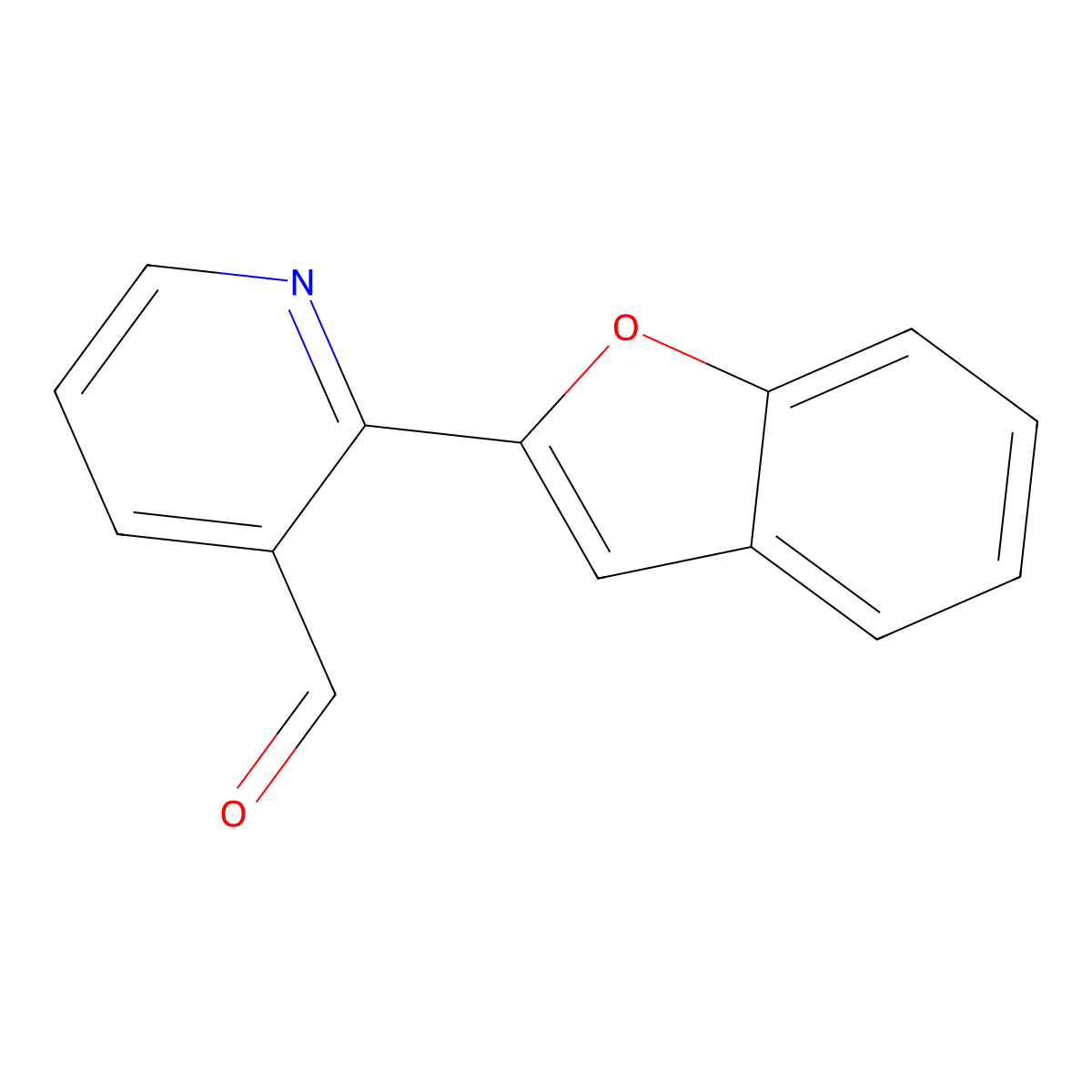2-(Benzofuran-2-yl)nicotinaldehyde molecular structure, CAS 1403932-27-3