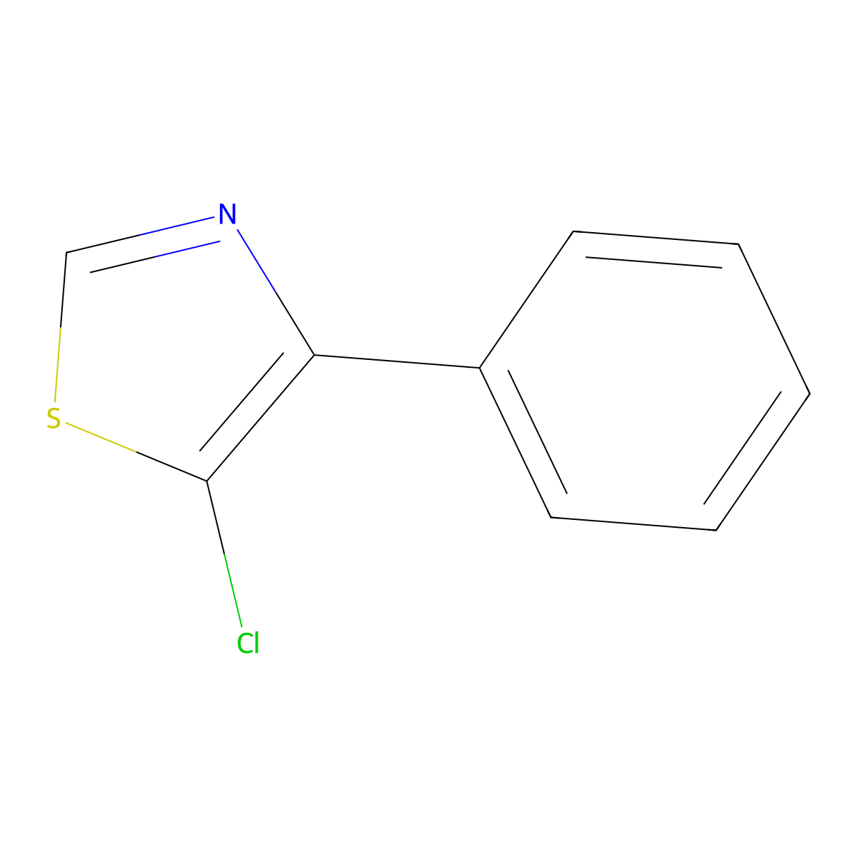 5-Chloro-4-phenylthiazole molecular structure, CAS 1403935-14-7