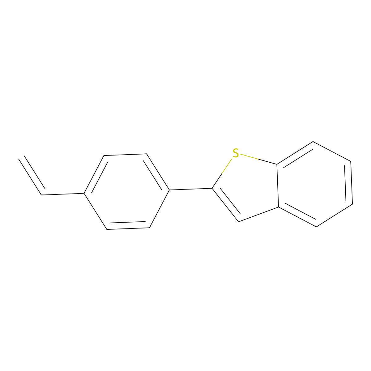 2-(4-Ethenylphenyl)-1-benzothiophene molecular structure, CAS 1403935-15-8