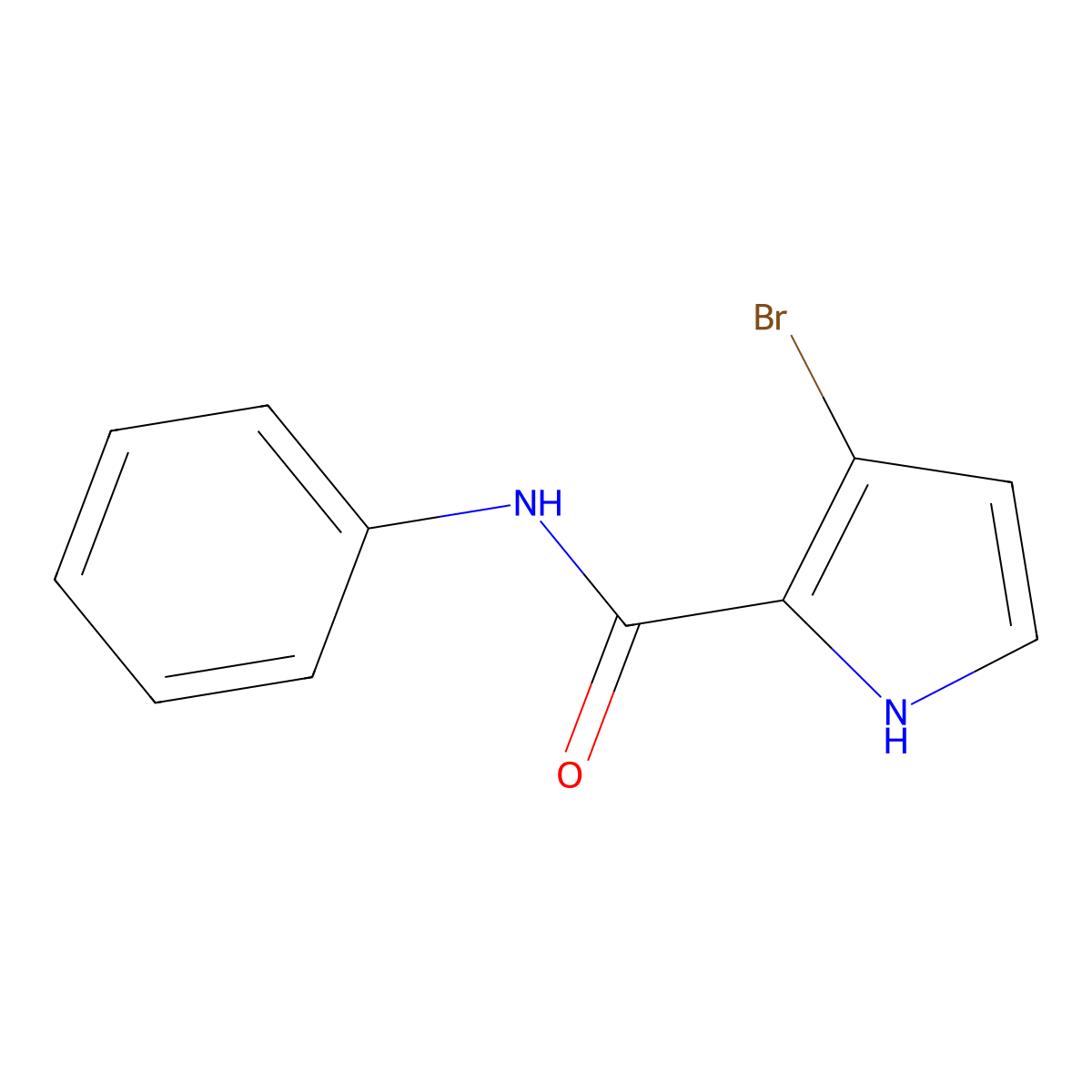 3-bromo-N-phenyl-1H-pyrrole-2-carboxamide molecular structure, CAS 1403942-69-7