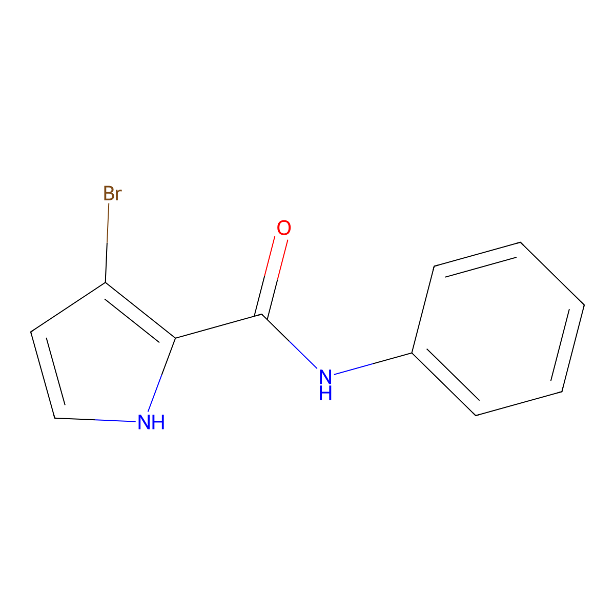 3-bromo-N-phenyl-1H-pyrrole-2-carboxamide molecular structure, CAS 1403942-69-7