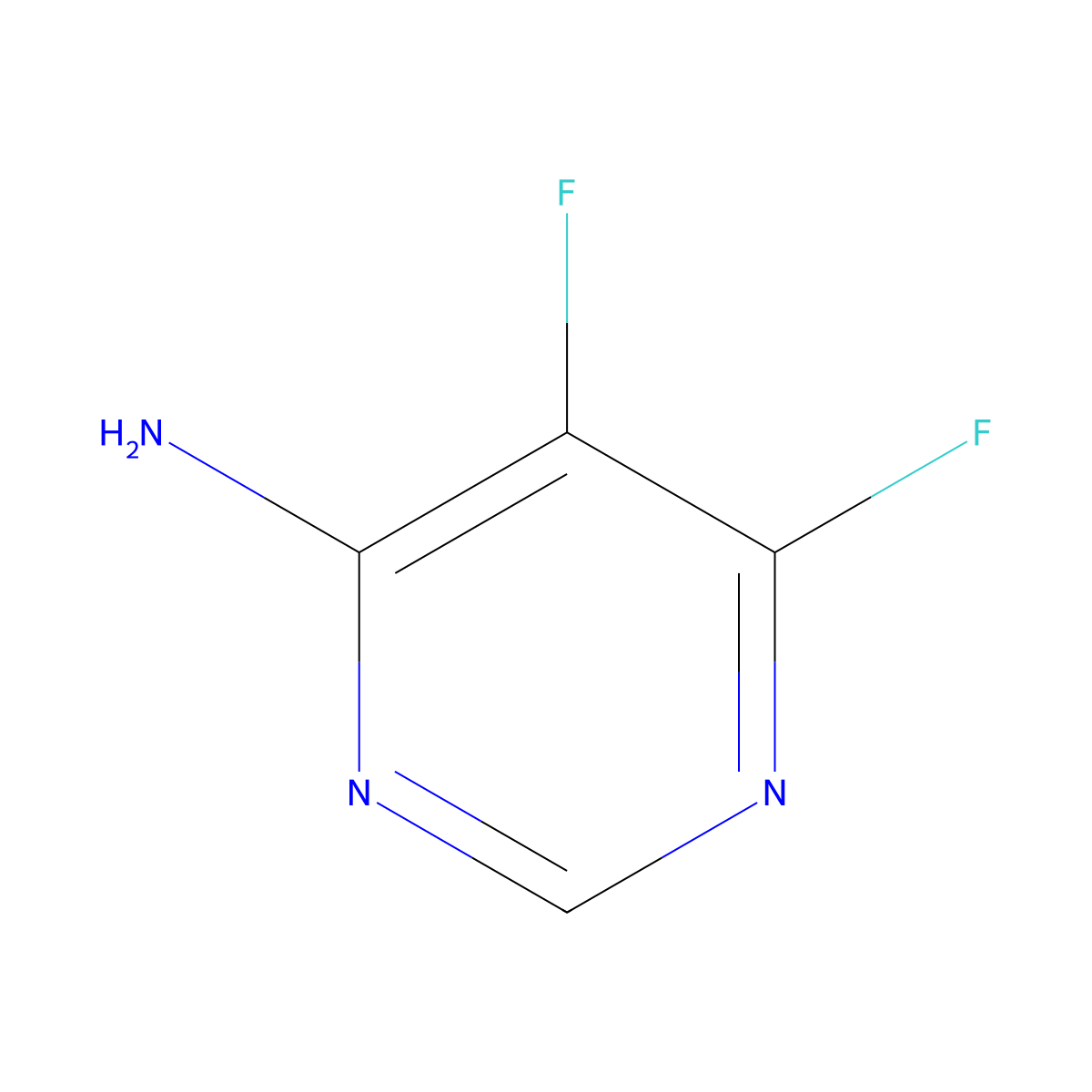 5,6-Difluoropyrimidin-4-amine molecular structure, CAS 1403948-10-6