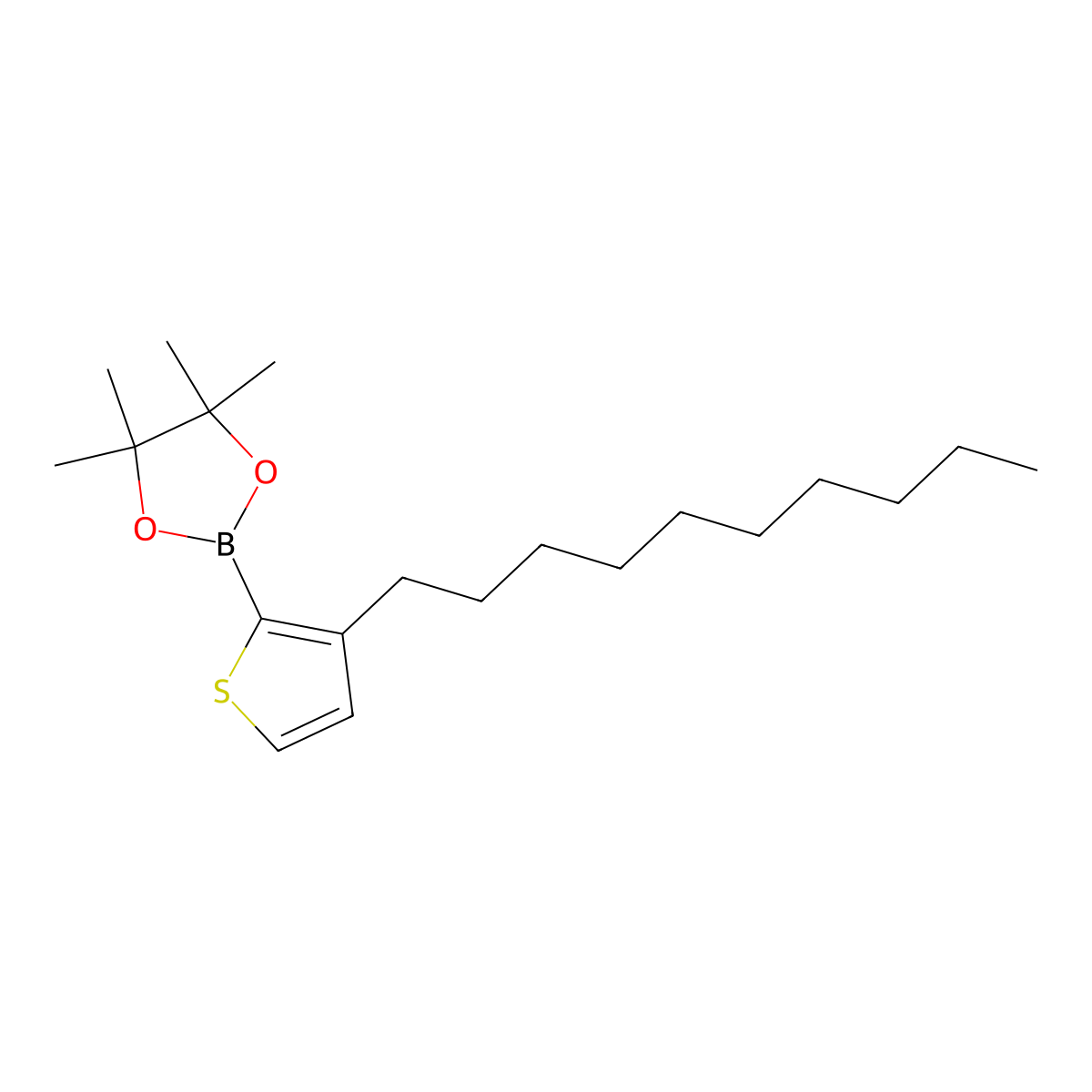 2-(3-Decylthiophen-2-yl)-4,4,5,5-tetramethyl-1,3,2-dioxaborolane molecular structure, CAS 1403967-25-8