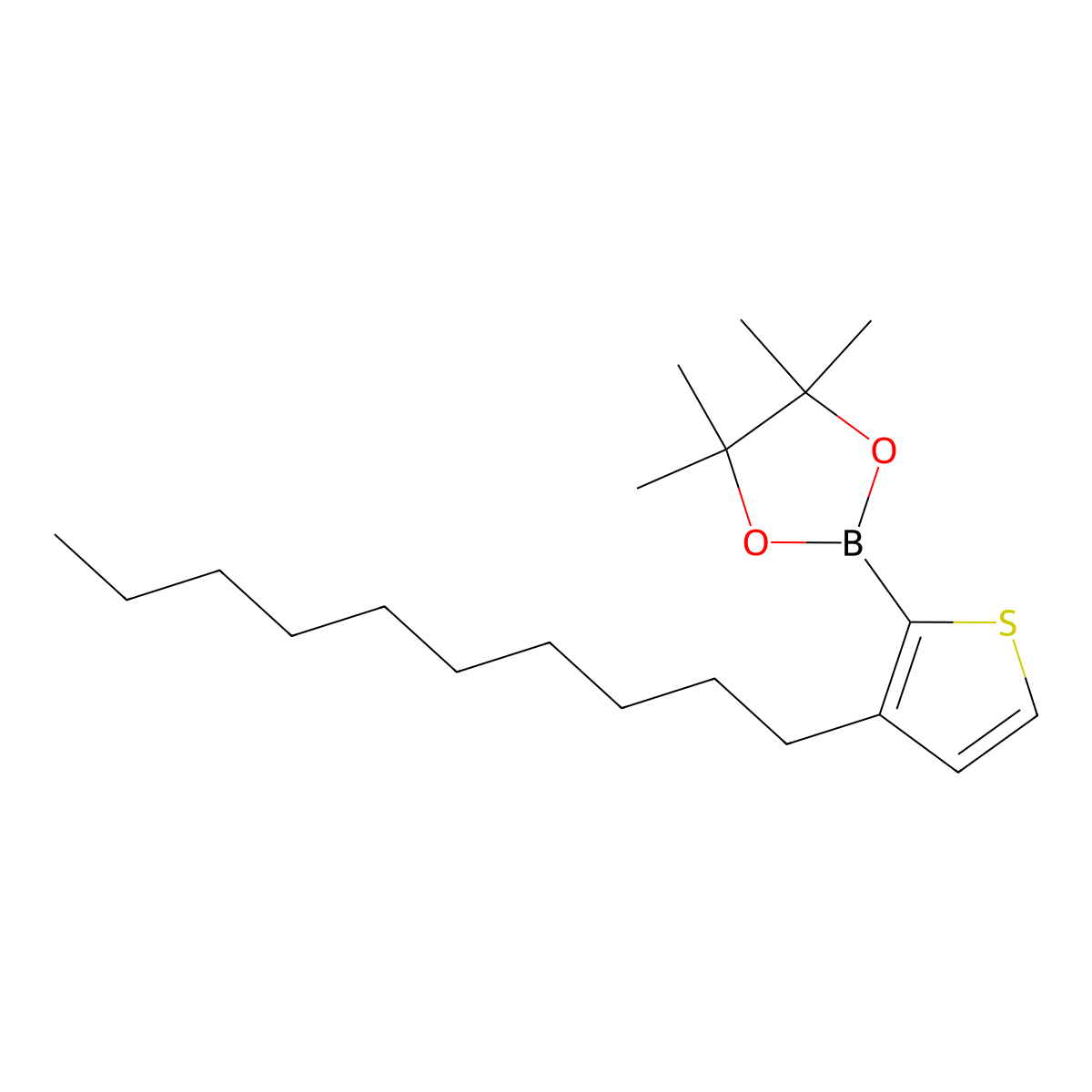 2-(3-Decylthiophen-2-yl)-4,4,5,5-tetramethyl-1,3,2-dioxaborolane molecular structure, CAS 1403967-25-8
