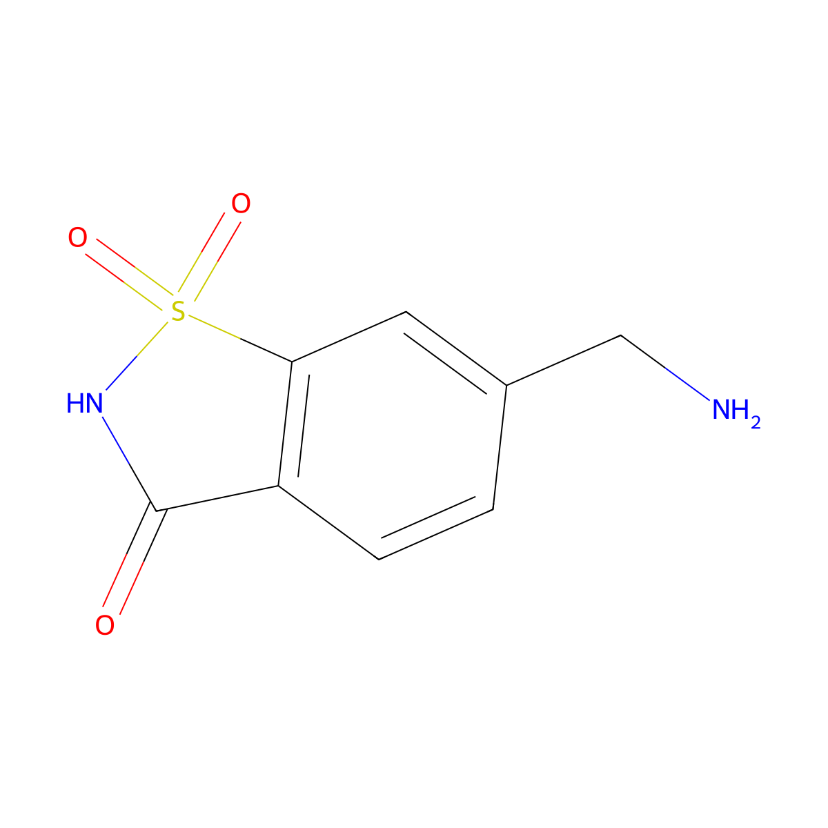 6-(Aminomethyl)-2,3-dihydro-1lambda6,2-benzothiazole-1,1,3-trione molecular structure, CAS 1403988-77-1