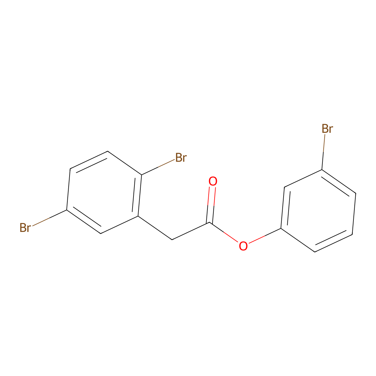 3-Bromophenyl 2-(2,5-dibromophenyl)acetate molecular structure, CAS 1403991-82-1