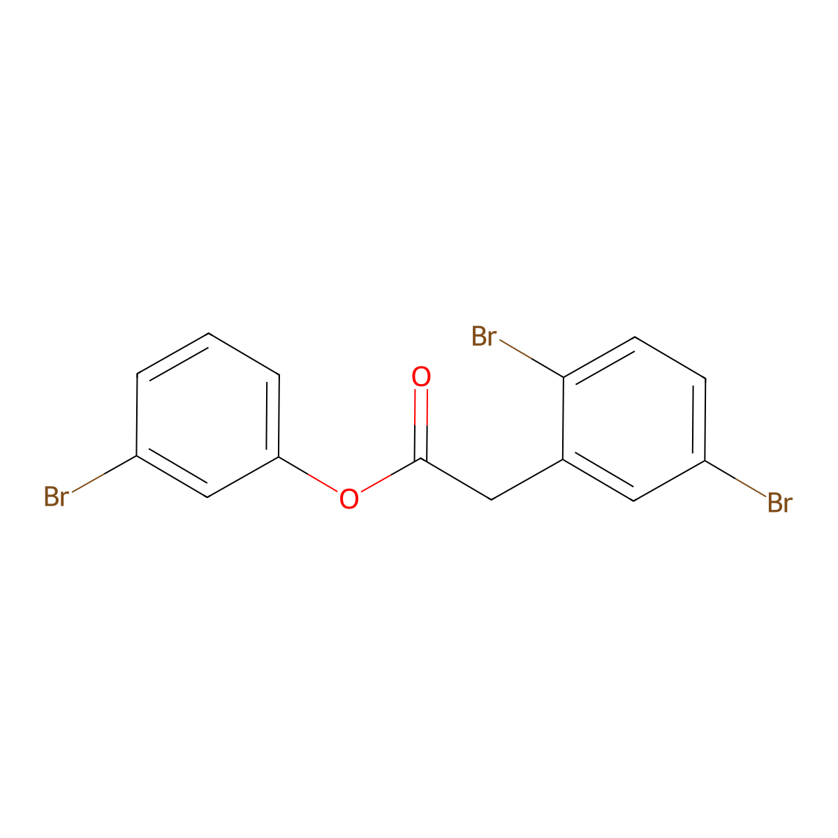 3-Bromophenyl 2-(2,5-dibromophenyl)acetate molecular structure, CAS 1403991-82-1