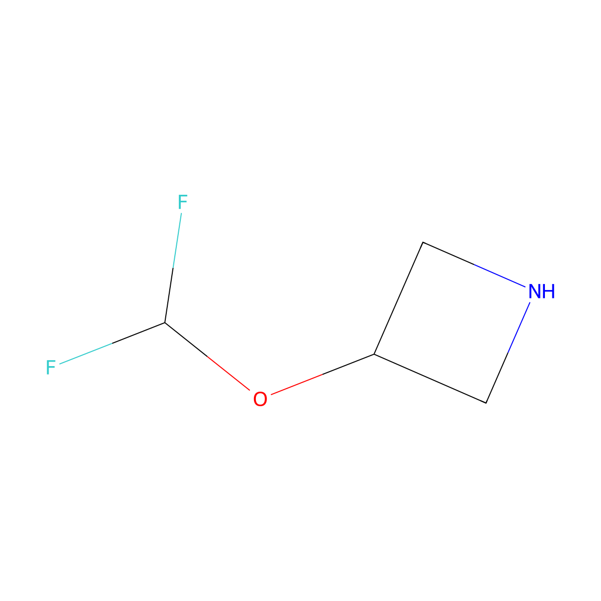 3-(Difluoromethoxy)azetidine molecular structure, CAS 1403993-56-5