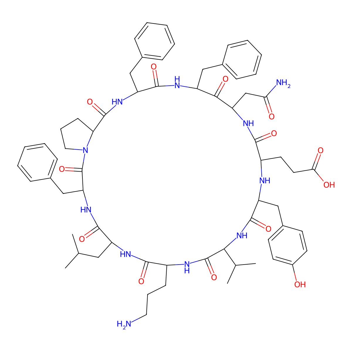 Tyrothricin molecular structure, CAS 1404-88-2