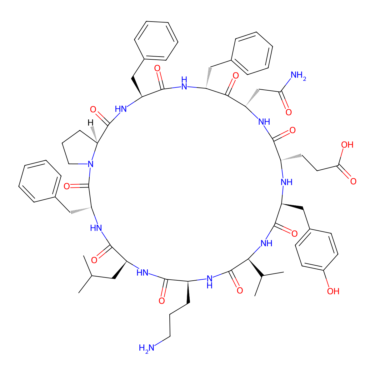 Tyrothricin molecular structure, CAS 1404-88-2