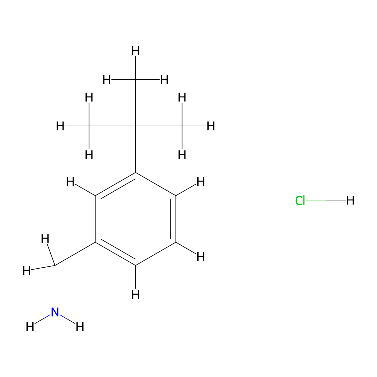 (3-Tert-butylphenyl)methanamine hydrochloride molecular structure, CAS 140401-55-4