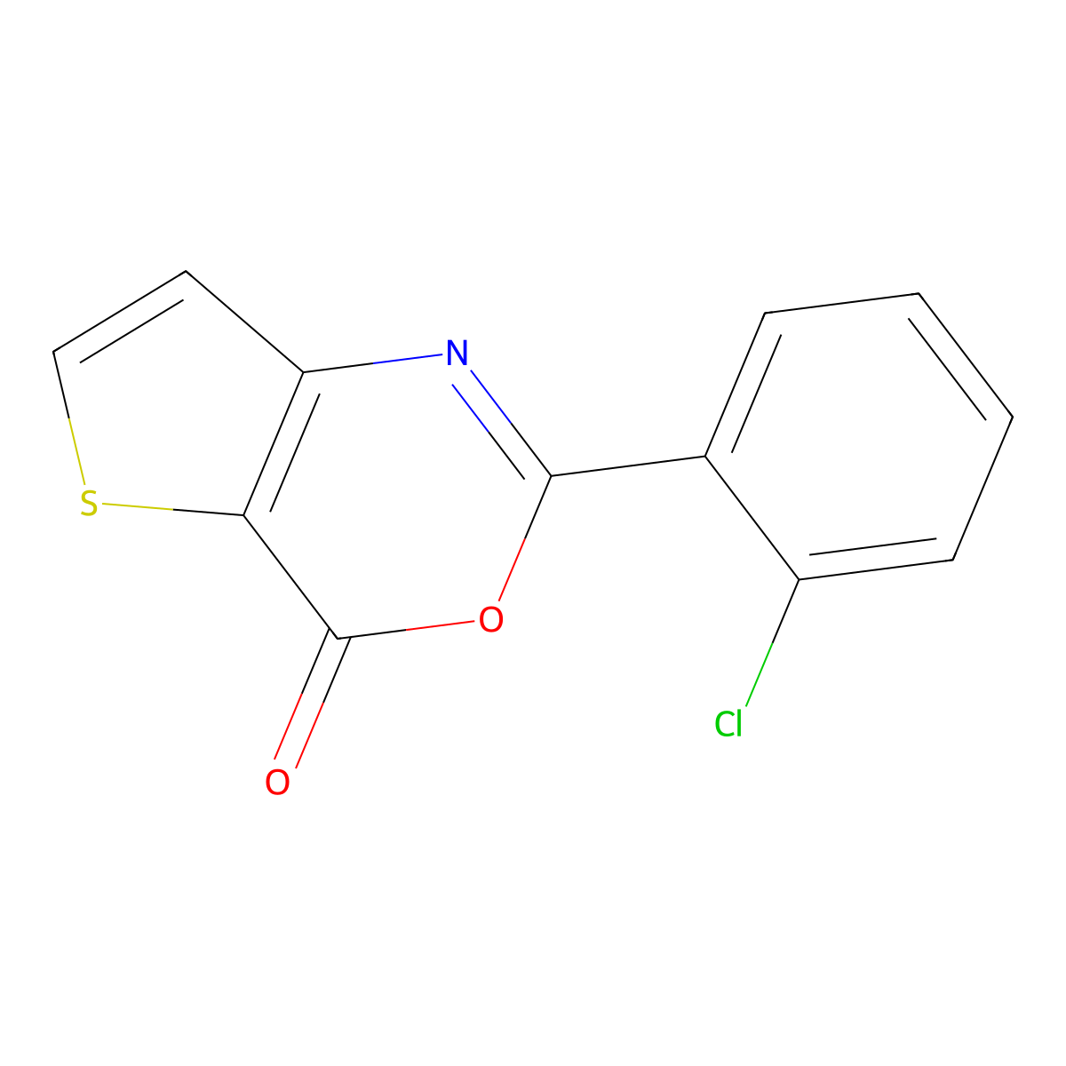 2-(2-chlorophenyl)-4H-thieno[3,2-d][1,3]oxazin-4-one molecular structure, CAS 140406-73-1